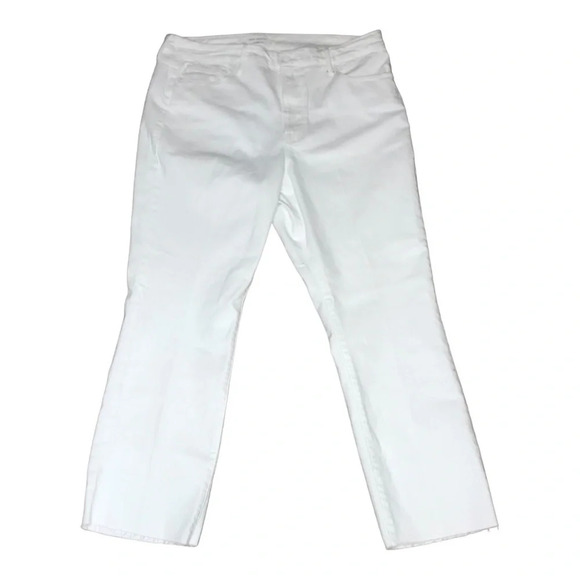 Good American Plus Size Good Straight High Waist Raw Hem Straight Leg Jean  20 - Picture 10 of 13